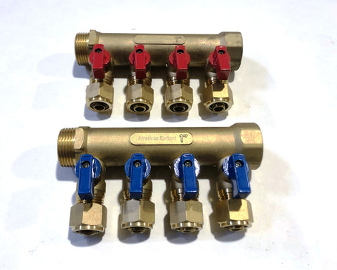 4-Port Classic Brass Manifold for 1/2" Pex-Al-Pex